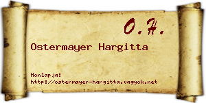 Ostermayer Hargitta névjegykártya